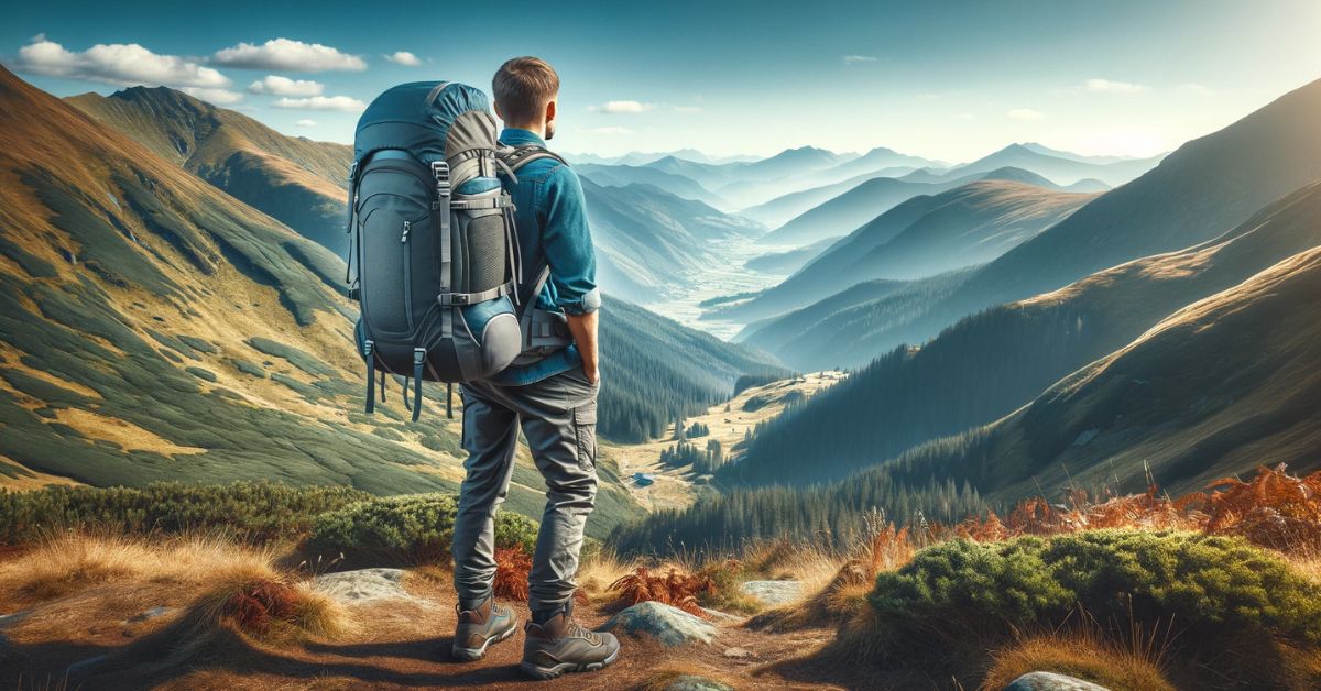 Mand med backpacker rygsæk